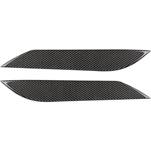 Black Carbon Fiber Headlight Eyelids Covers for 2003-2008 Nissan 350Z Fairlady Z Z33 (Pack of 2)