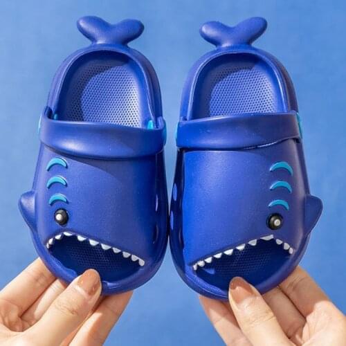 Baby Shoes Slippers Sandals Cartoon Shark Summer Toddler Children Boys Girls Kids Soft Sole Shoes Anti-Slip