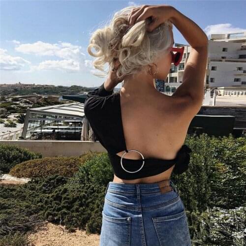 Sexy Women One Shoulder Long Sleeve Shirt Tee Ladies Casual Loose Blouse Tops