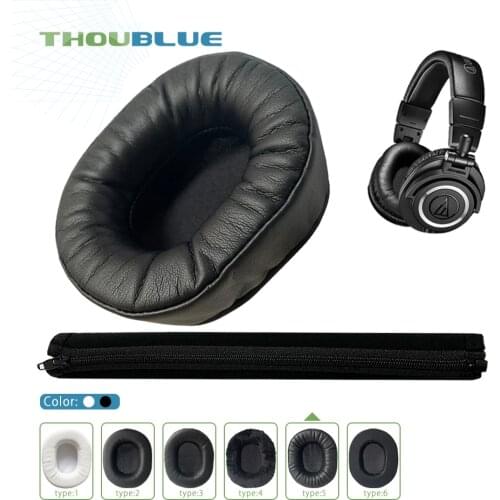 THOUBLUE Replacement Ear Pad For ATH-M20x ATH-M30x ATH-M40x ATH-M50x ATH-M50X WH ATH-M50BTx Earphone Memory Foam Cover Earpads