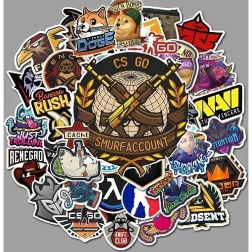 10/30/50pcs Cs Go Stickers For Cans Car Stickers Kids Fridge Japan Anime Sticker Pack Set Childrens Phone Skateboard Pack Set