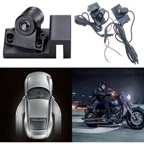 LED Angel Wings Laser Prevent Collision Warning Light Car Decorative Modification Parts Retrofit Kit