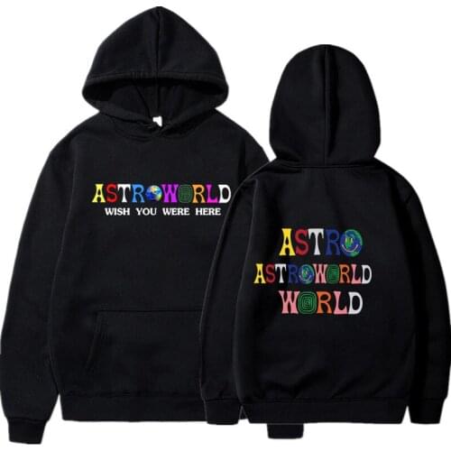 TRAVIS SCOTT ASTROWORLD WISH YOU WERE HERE HOODIES fashion letter print ASTROWORLD HOODIE casual streetwear Pullover Sweatshirt