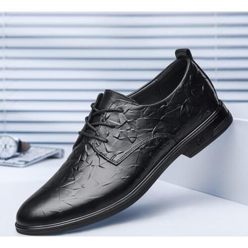 Fashion Mens Leather Shoes Formal Genuine Leather Business Handmade Dress Shoes for Men High Quality Casual Oxfords Luxury Brand