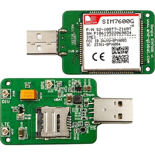 SIMCOM SIM7600G-H LTE USB Dongle 4G Cat4 LTE-FDD/LTE-TDD/HSPA+ GSM/GPRS/EDGE for Global 100%New&Original