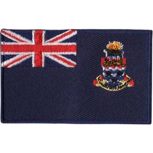 Embroidered Cayman Islands Patches For Clothing Made by Twill with Heat Cut Broder and Iron On Backing free shipping by Post