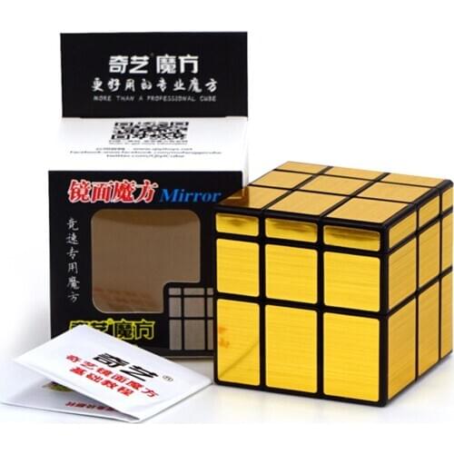 QIYI Mirror Cube 3x3x3 Magic Speed Cube Silver Gold Stickers Professional Puzzle Cubes Toys For Children Mirror Blocks 3x3 Cube