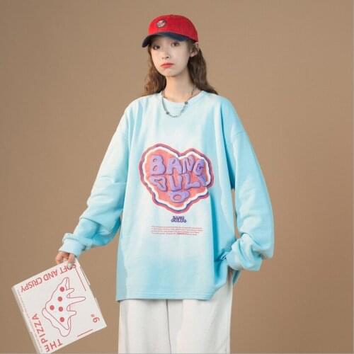 New Sweet Casual Pink Black Blue Women Fashion Loose Sweaters Heart Pattern Oversize Lady Pullover Female Spring Autumn Sweater