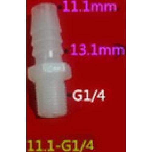 11.1mm*G1/4" plastic connector, hose adaptor, reducing connector, pipe fitting