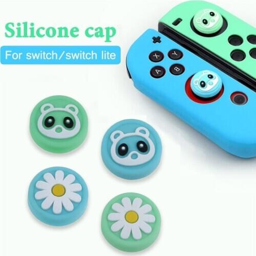 Cltgxdd 2pcs Thumb Stick Silicone Grip Cap Joystick Cover For Nintend Switch Lite NS JoyCon Controller Gamepad Thumbstick Case