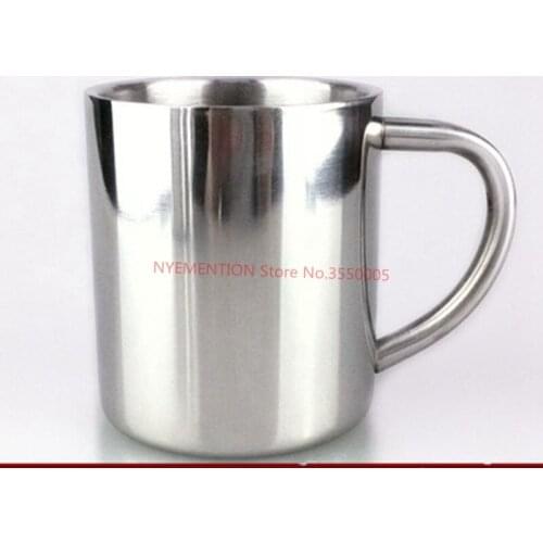 20pcs double-layer 304 Stainless Steel Espresso Coffee mug, Solid Color Coffee cup, water cup