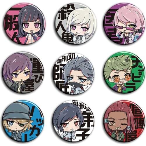 2020 Japanese Anime Akudama Drive Hacker Cosplay Badge Cartoon Bedges For Backage Bag Hat Clothes Decor Brooch Pin Xmas Toy Gift