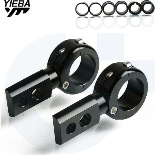 22/25/28MM Universal Motorcycle Accessories CNC Adjustable Spotlight Bracket Fog Lamp Holder Adapter Brackets for kawasaki honda