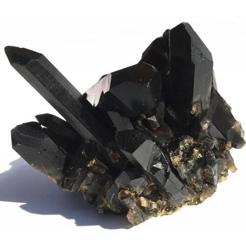 250g Natural quartz crystal cluster beautiful black quartz crystal cluster specimen