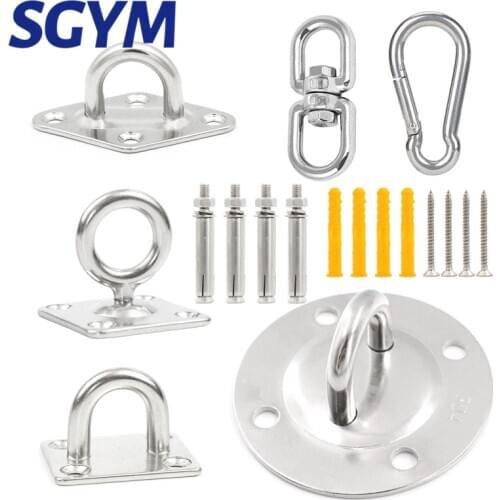 304 Stainless Steel Suspension Hammock Mount Ceiling Hanging Hook Anchor Hanger For Gym Training Aerial Yoga Swing Hanging Kit