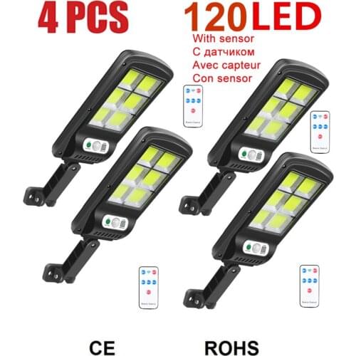 4pcs tabular oblong LED Bulb Solar Light Outdoor Waterproof Emergency Camping Garden Lighting Solar Lamp motion sensor remote ro