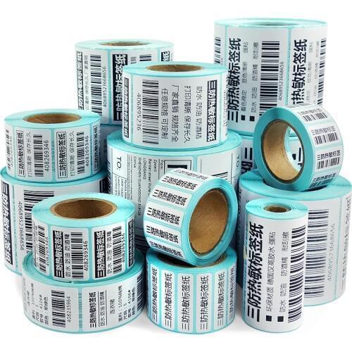 40~80mm Thermal Label Sticker Paper Shipping Label Barcode Stickers Self Adhesive Use For Supermarket