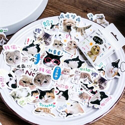 45pcs/lot Creative Cute Black Cats Mini Paper Sticker Decoration Diy Ablum Diary Scrapbooking Label Sticker Kawaii Stationery