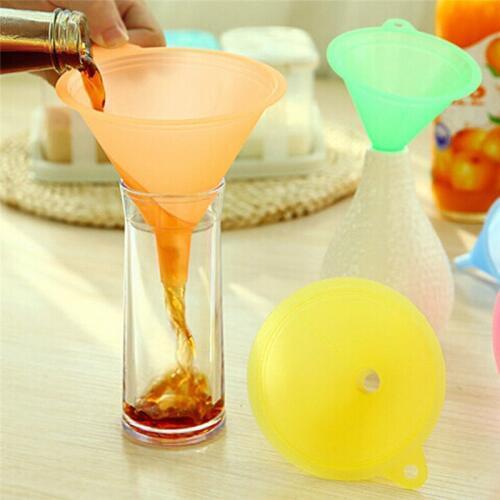 5pcs/set Colorful Plastic Funnel Small Medium Large Variety Liquid Oil Kitchen
