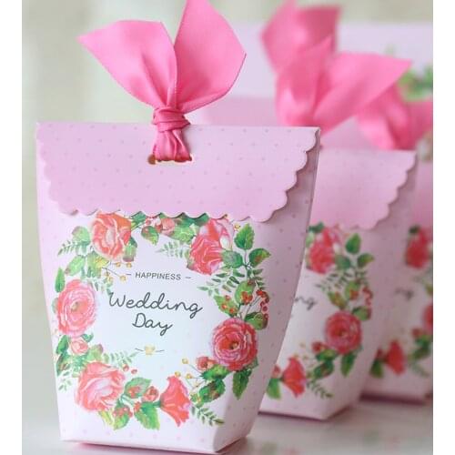 50pcs European wedding candy boxes creative wedding candy sugar bag gift box packing box