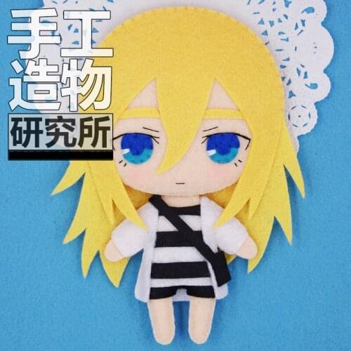Anime Angels of Death Ray 12cm Soft Stuffed Toys DIY Handmade Pendant Keychain Doll Creative Gift