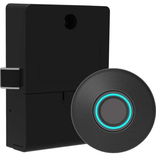 Fingerprint Lock Cabinet Biometric Keyless Wooden Box Furniture Drawer Fingerprint Locks,Suitable for Home &Office (M)