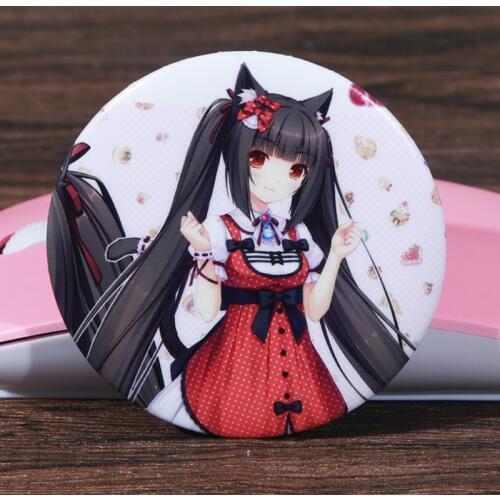 FFFPIN 5.8cm Large Japan Anime Cloth Brooch Fashion Jewelry Cartoon Coin Badge Breastpin Cat Girl Pins Nekopara Schoolbag Decor