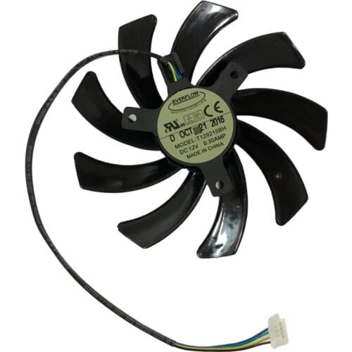 1 Piece Of 100MM(95MM) T129215BH GPU VGA Cooler Fan For AXRX 5500 XT 8GBD6-DH RX5500XT 8GB Graphics Cards As Replacement