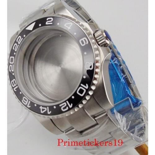 Fit NH35 NH36 Automatic Movement Stainless Steel Men Watch Case Sapphire Crystal Oyster Strap Solid Backcover