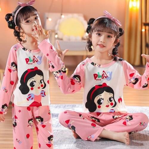 Disney Baby Kid Pajama Set Mickey Minnie Princess Children Pyjama Fille Pijama Cartoon Kid Girl Sleepwear Clothing Sets