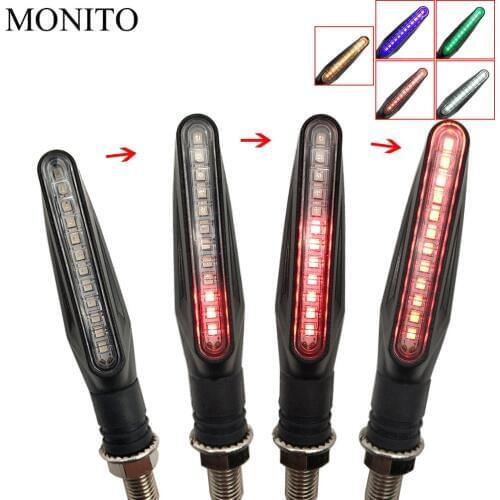 For SUZUKI RM85 RM125 RM250 RMX250 RM 85 125 250 RMX 250 motorcycle turn signal light lamp motocross flowing water flicker led