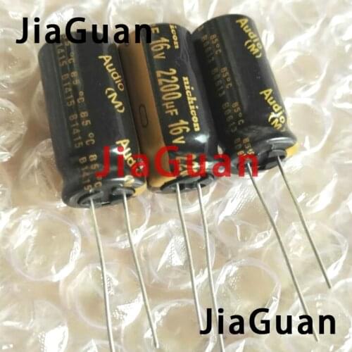 20pcs NICHICON audio 16V2200UF 12.5X25MM electrolytic capacitor 2200uF/16v 85 degrees 2200UF 16V AUDIO KT Same as FW