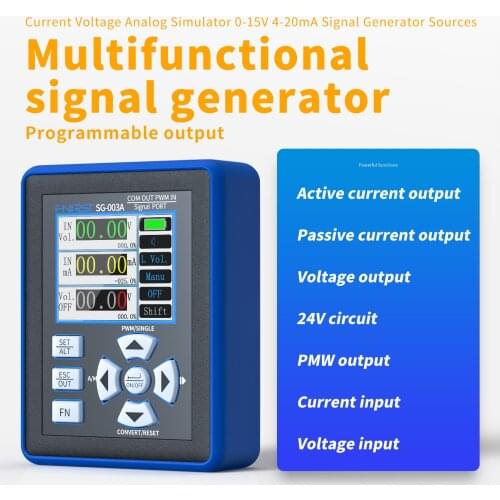 FNIRSI SG-003A 0-10V Adjustable Current Voltage Simulator 4-20mA Signal Generator Sources transmitter calibrator Transmitte