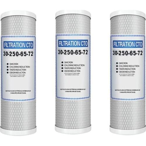 3Pcs 10 Inch Compressed Carbon Filter s, Household Water Purifier Press Net Carbon Universal CTO Filter s