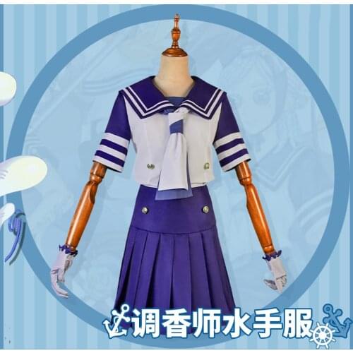Anime Identity V Vera Nair Oceangoing Voyage Day Sailor Suit Lolita Uniform Cosplay Costume Women Halloween Free Shipping 2021