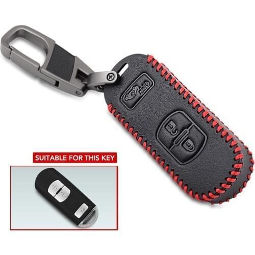 For Mazda 2 3 5 6 CX-3 CX5 CX-5 M2 M3 M5 M6 Leather Remote Key Case Fob Shell Cover Skin Holder 3 Button