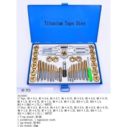 Taps Banya Hardware Tools / hand tapping wrench Banya cutter hand / 40PCS