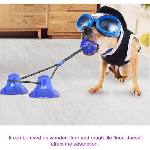 Dog Molar Bite Toy Multifunction Pet Chew Toys Double Suction Cups Dog Pull Ball for Dogs Cleaning Tooth Food Dispenser