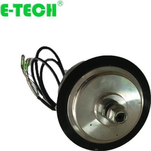 BLDC 5 inch geared 24V 250W hub motor wheel double/single shaft with hall sensor with solid tire
