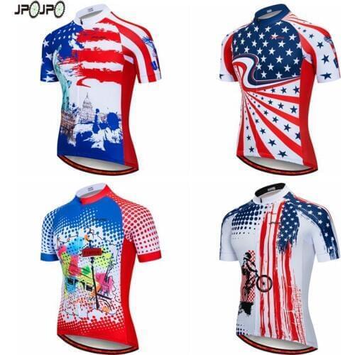 JPOJPO Pro Team Cycling Jersey Top Men Racing Sport Bicycle Cycling Clothing Summer mtb Bike Jersey Shirt Ropa Ciclismo RED