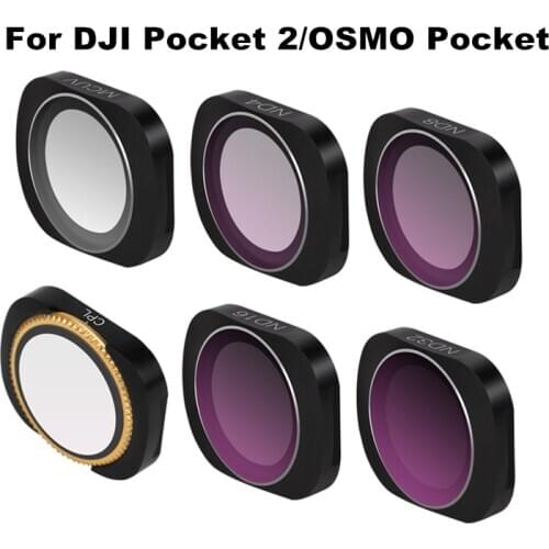 Filters Set For DJI Osmo Pocket 2 Accessories MCUV CPL ND NDPL 4 8 16 32 Lens Filter Kit Sunnylife Spare Parts Creator Combo