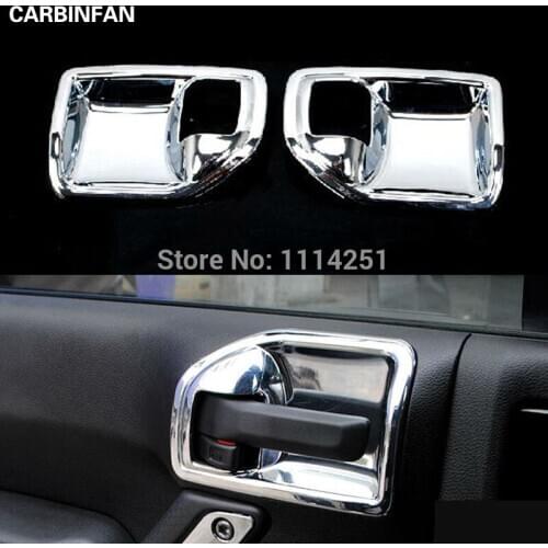 ABS Interior Door Handle Bowls Cover Trim Sticker car accessories 2pcs/set for Jeep Wrangler JK 2 Doors 2007-2015