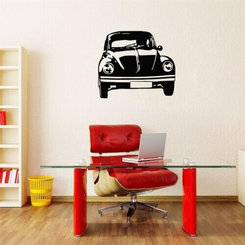 Wall Decal for Kids Boys Childrens Room Home Décor Decals Retro Car Passenger Auto Motor Design Retro Cafe Vinyl Sticker HY1513
