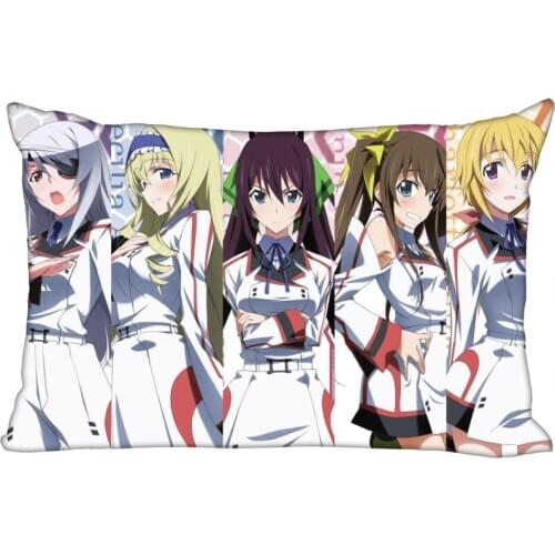Infinite Stratos Pillowcase Satin Fabric Pillow Cover New Rectangle Zipper Pillow Cases Home Office Wedding Decorative 10-10