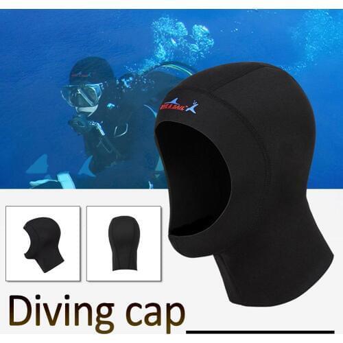 1MM Diving Cap Neoprene Hair Head Protection Swimming Cap Sun Protection Warm Diving Headgear for Surfing Swimming