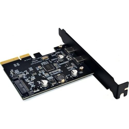 New Usb 3.1 Type C Pcie Expansion Card Pci Controller Hub For Desktop Pc10Gbps DOM668