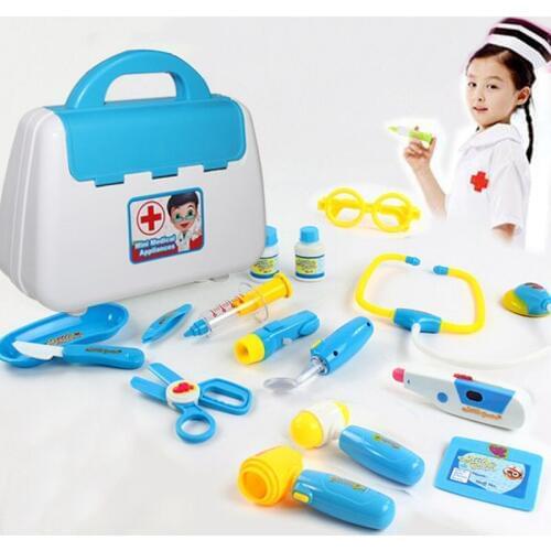 New Baby Kids Funny Toys Doctor Play sets Simulation Medicine Box Pretent Doctor Toys Stethoscope Injections Children gifts