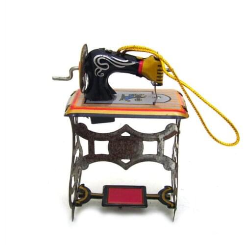 Wholesale 120pcs/lot TIN TOY SEWING MACHINE CHRISTMAS TREE ORNAMENT 3" Retro Vintage Style NEW Crafts Kids Adult Collectible
