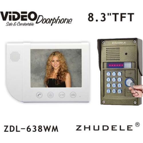 Wholesale ZHUDELE 8.3" Display Wired Video Door Phone Intercom doorbell & Night Vision 700TVL HD Home Security FRID Camera