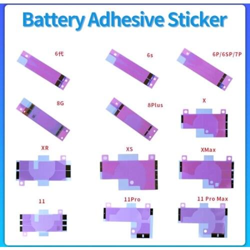 5PCS Original Battery Adhesive Sticker For iPhone 12Mini 11 XSMax XR 8 7Plus 6S Anti-Static Built-in Heat Sink Glue Tape